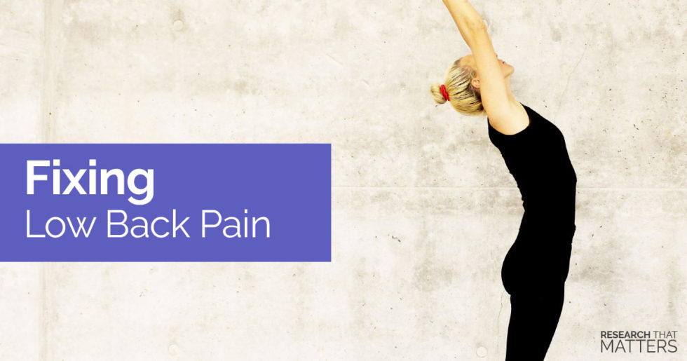 Fixing Low Back Pain